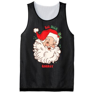 Big Nick Energy Shirt Santa Xmas Funny Christmas Mesh Reversible Basketball Jersey Tank