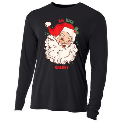 Big Nick Energy Shirt Santa Xmas Funny Christmas Cooling Performance Long Sleeve Crew