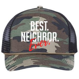 Best Neighbor Ever For A Friend In The Neighborhood Great Gift Retro Rope Trucker Hat Cap