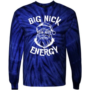 Big Nick Energy Classic Santa Claus Christmas Tie-Dye Long Sleeve Shirt