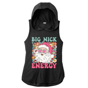 Big Nick Energy Funny Santa Xmas Retro Christmas Ladies PosiCharge Tri-Blend Wicking Draft Hoodie Tank