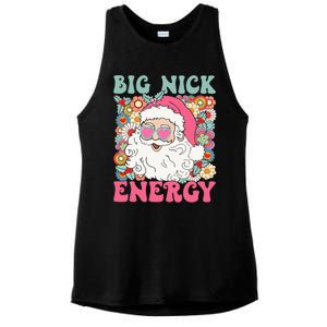 Big Nick Energy Funny Santa Xmas Retro Christmas Ladies PosiCharge Tri-Blend Wicking Tank