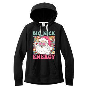 Big Nick Energy Funny Santa Xmas Retro Christmas Women's Fleece Hoodie