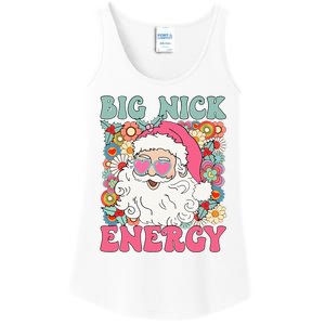 Big Nick Energy Funny Santa Xmas Retro Christmas Ladies Essential Tank