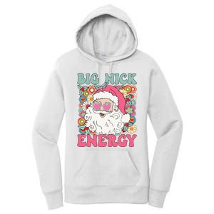 Big Nick Energy Funny Santa Xmas Retro Christmas Women's Pullover Hoodie