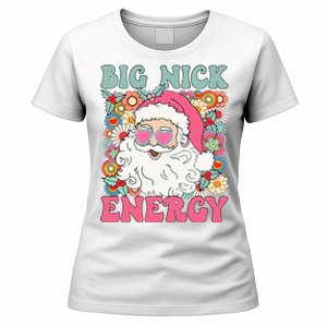 Big Nick Energy Funny Santa Xmas Retro Christmas Women's T-Shirt