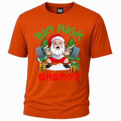 Big Nick Energy Santa Gym Fitness Weight Lifting Christmas Gift Cooling Performance Crew T-Shirt