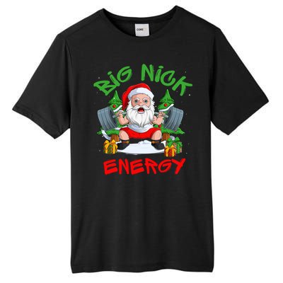 Big Nick Energy Santa Gym Fitness Weight Lifting Christmas Gift Tall Fusion ChromaSoft Performance T-Shirt