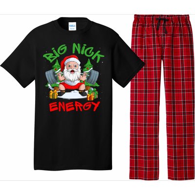 Big Nick Energy Santa Gym Fitness Weight Lifting Christmas Gift Pajama Set