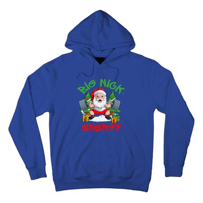 Big Nick Energy Santa Gym Fitness Weight Lifting Christmas Gift Hoodie