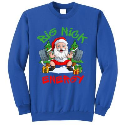 Big Nick Energy Santa Gym Fitness Weight Lifting Christmas Gift Sweatshirt