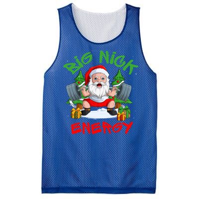 Big Nick Energy Santa Gym Fitness Weight Lifting Christmas Gift Mesh Reversible Basketball Jersey Tank