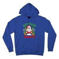 Big Nick Energy Santa Gym Fitness Weight Lifting Christmas Gift Tall Hoodie