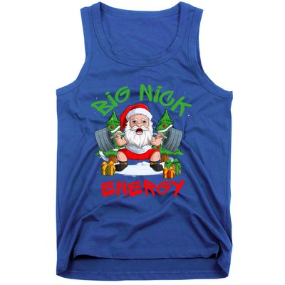 Big Nick Energy Santa Gym Fitness Weight Lifting Christmas Gift Tank Top