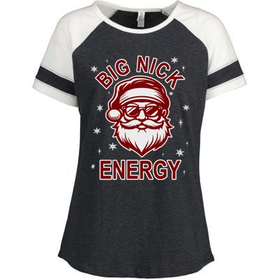 Big Nick Energy Santa Inappropriate Christmas Ugly Xmas Great Gift Enza Ladies Jersey Colorblock Tee