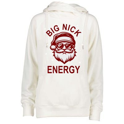 Big Nick Energy Santa Inappropriate Christmas Ugly Xmas Great Gift Womens Funnel Neck Pullover Hood