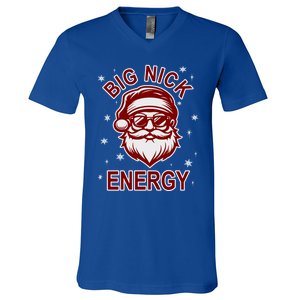 Big Nick Energy Santa Inappropriate Christmas Ugly Xmas Great Gift V-Neck T-Shirt