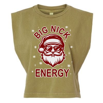 Big Nick Energy Santa Inappropriate Christmas Ugly Xmas Great Gift Garment-Dyed Women's Muscle Tee