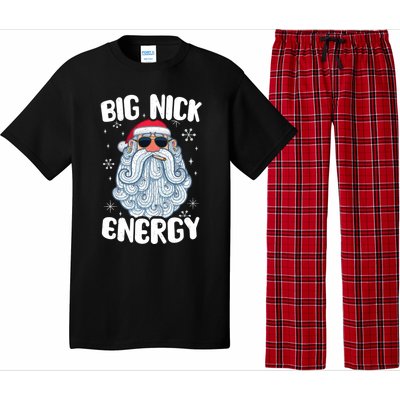 Big Nick Energy Retro Funny Santa Face Christmas Cool Gift Pajama Set