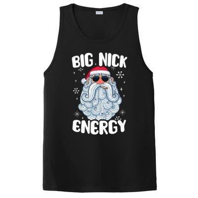 Big Nick Energy Retro Funny Santa Face Christmas Cool Gift PosiCharge Competitor Tank