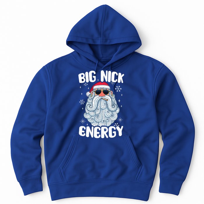 Big Nick Energy Retro Funny Santa Face Christmas Cool Gift Hoodie