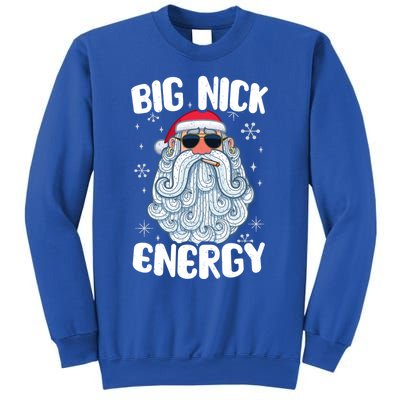 Big Nick Energy Retro Funny Santa Face Christmas Cool Gift Sweatshirt