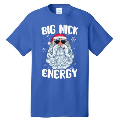 Big Nick Energy Retro Funny Santa Face Christmas Cool Gift Tall T-Shirt