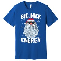 Big Nick Energy Retro Funny Santa Face Christmas Cool Gift Premium T-Shirt