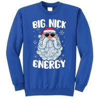 Big Nick Energy Retro Funny Santa Face Christmas Cool Gift Tall Sweatshirt