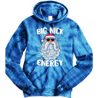 Big Nick Energy Retro Funny Santa Face Christmas Cool Gift Tie Dye Hoodie