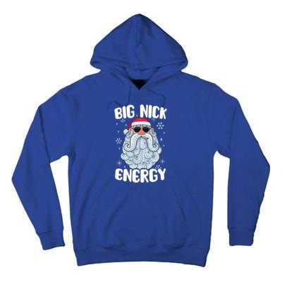 Big Nick Energy Retro Funny Santa Face Christmas Cool Gift Tall Hoodie