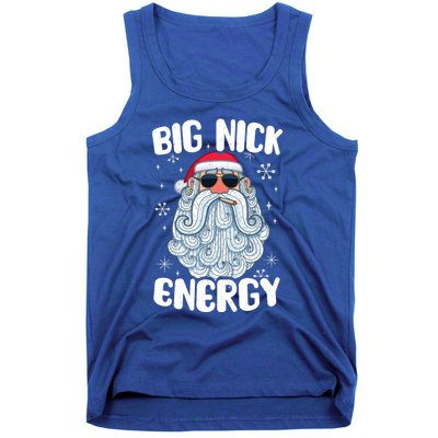 Big Nick Energy Retro Funny Santa Face Christmas Cool Gift Tank Top