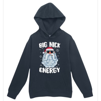 Big Nick Energy Retro Funny Santa Face Christmas Cool Gift Urban Pullover Hoodie