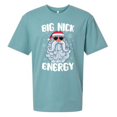 Big Nick Energy Retro Funny Santa Face Christmas Cool Gift Sueded Cloud Jersey T-Shirt