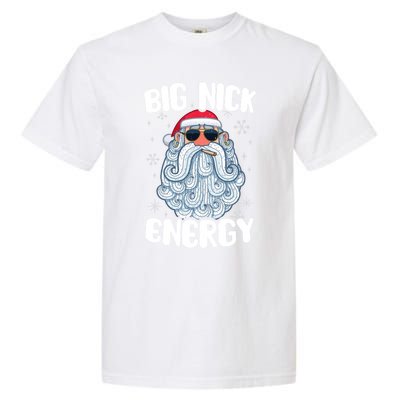 Big Nick Energy Retro Funny Santa Face Christmas Cool Gift Garment-Dyed Heavyweight T-Shirt