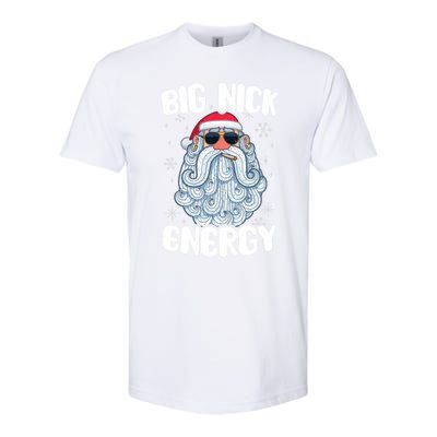 Big Nick Energy Retro Funny Santa Face Christmas Cool Gift Softstyle CVC T-Shirt