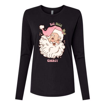 Big Nick Energy Santa Naughty Adult Humor Funny Christmas Meaningful Gift Womens Cotton Relaxed Long Sleeve T-Shirt