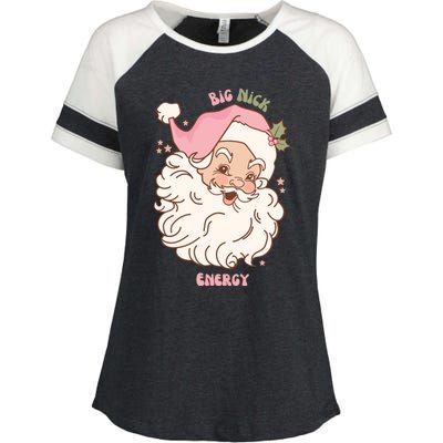 Big Nick Energy Santa Naughty Adult Humor Funny Christmas Meaningful Gift Enza Ladies Jersey Colorblock Tee