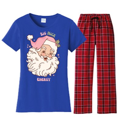 Big Nick Energy Santa Naughty Adult Humor Funny Christmas Meaningful Gift Women's Flannel Pajama Set