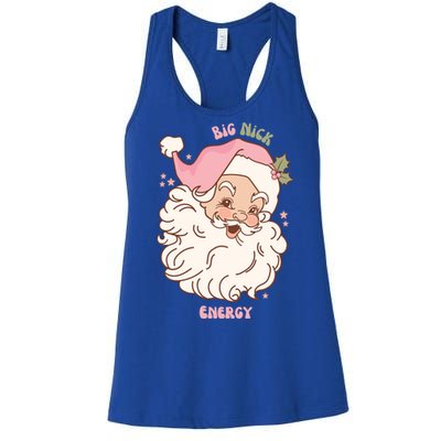 Big Nick Energy Santa Naughty Adult Humor Funny Christmas Meaningful Gift Women's Racerback Tank