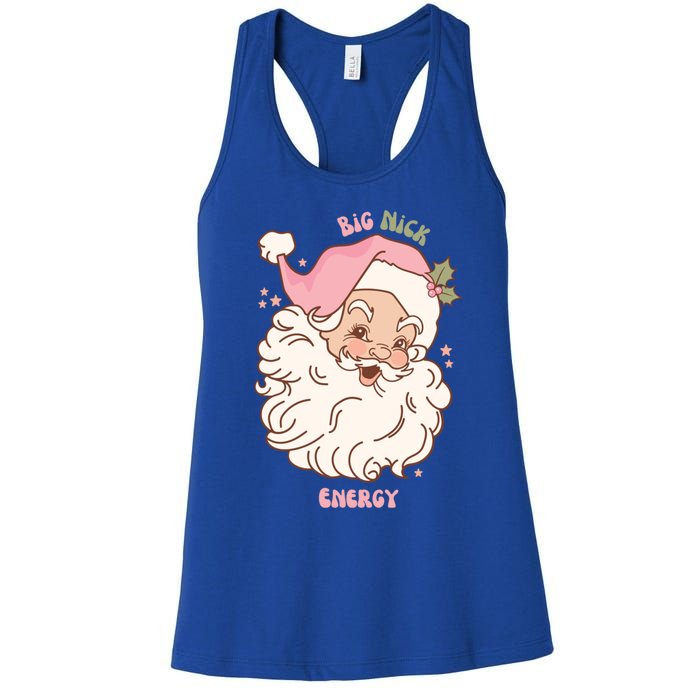 Big Nick Energy Santa Naughty Adult Humor Funny Christmas Meaningful Gift Women's Racerback Tank