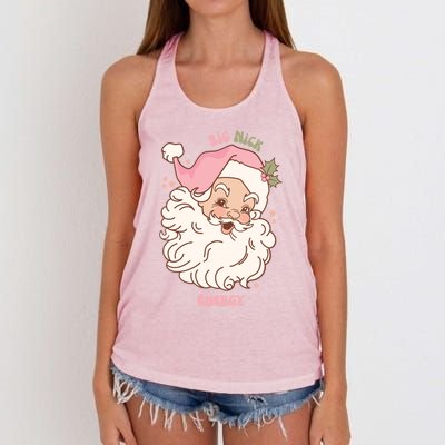 Big Nick Energy Santa Naughty Adult Humor Funny Christmas Meaningful Gift Women's Knotted Racerback Tank