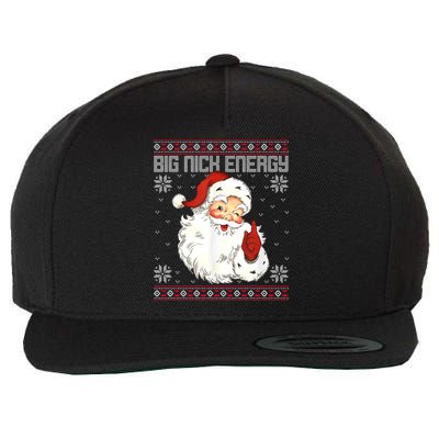 Big Nick Energy Santa Claus Holiday Wool Snapback Cap