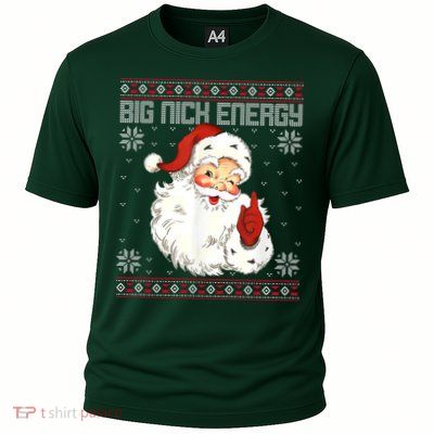 Big Nick Energy Santa Claus Holiday Performance Shirt