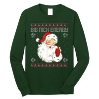 Big Nick Energy Santa Claus Holiday Long Sleeve Shirt