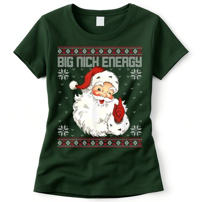 Big Nick Energy Santa Claus Holiday Womens T-Shirt
