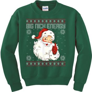 Big Nick Energy Santa Claus Holiday Kids Sweatshirt