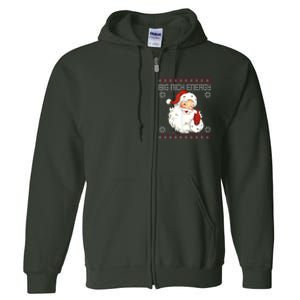 Big Nick Energy Santa Claus Holiday Full Zip Hoodie