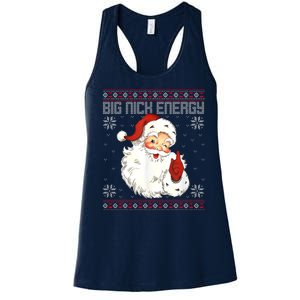 Big Nick Energy Santa Claus Holiday Women's Racerback Tank