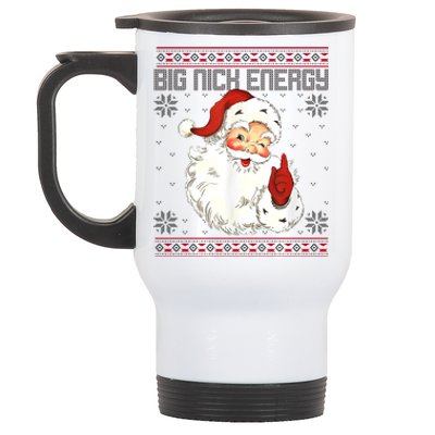 Big Nick Energy Santa Claus Holiday Stainless Steel Travel Mug